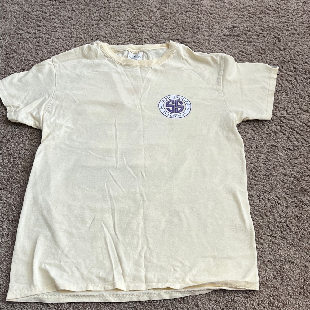 Simply Southern Cream Tee with Logo